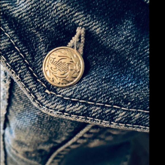 Denim Vest | Made in USA | Eagle embroidery on back | distressed | vintage | - Picture 4 of 8